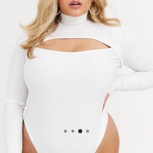 ASOS WHITE Peek-a-boo Bodysuit